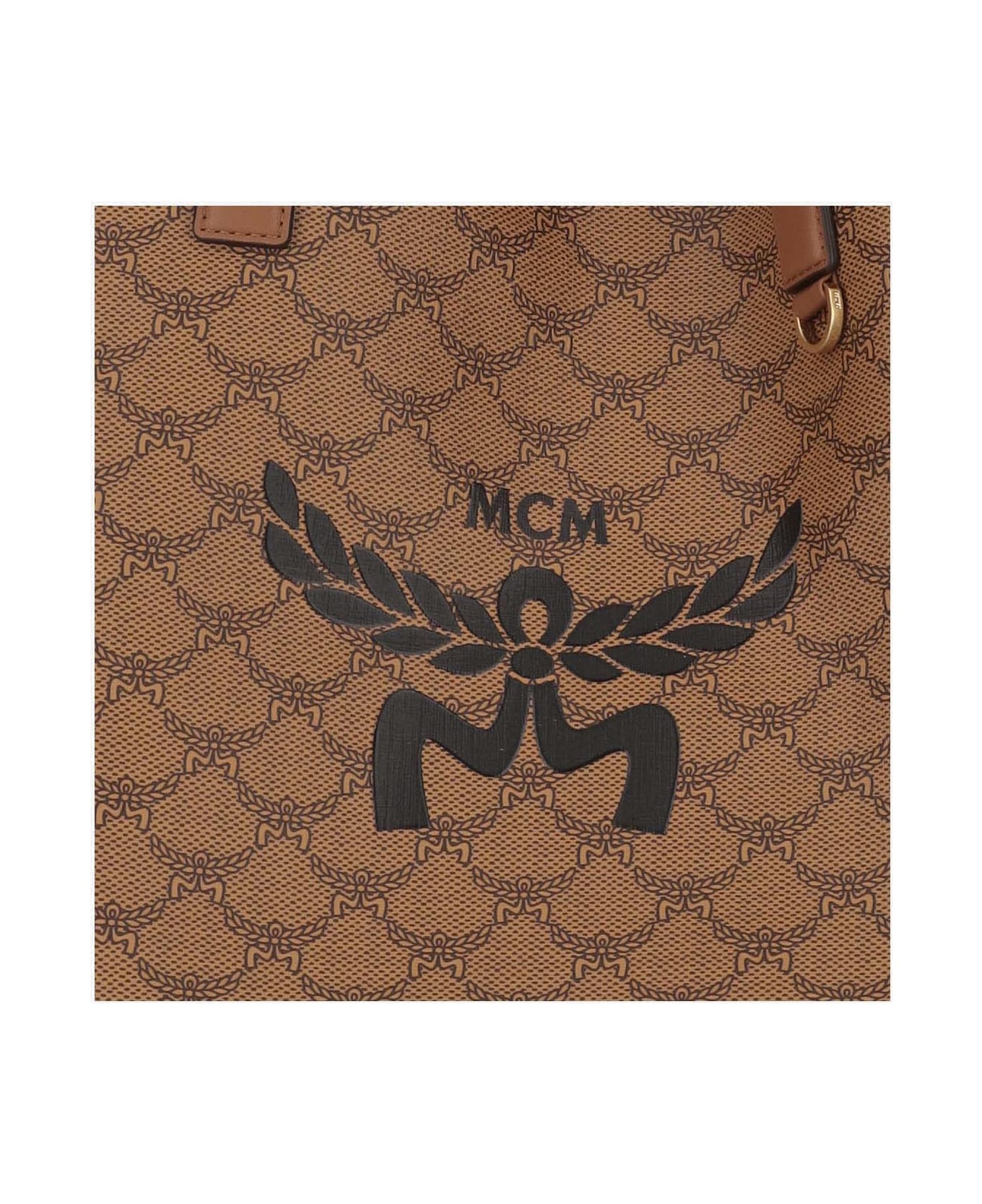 MCM Himmel Tote Bag Large Size - Brown