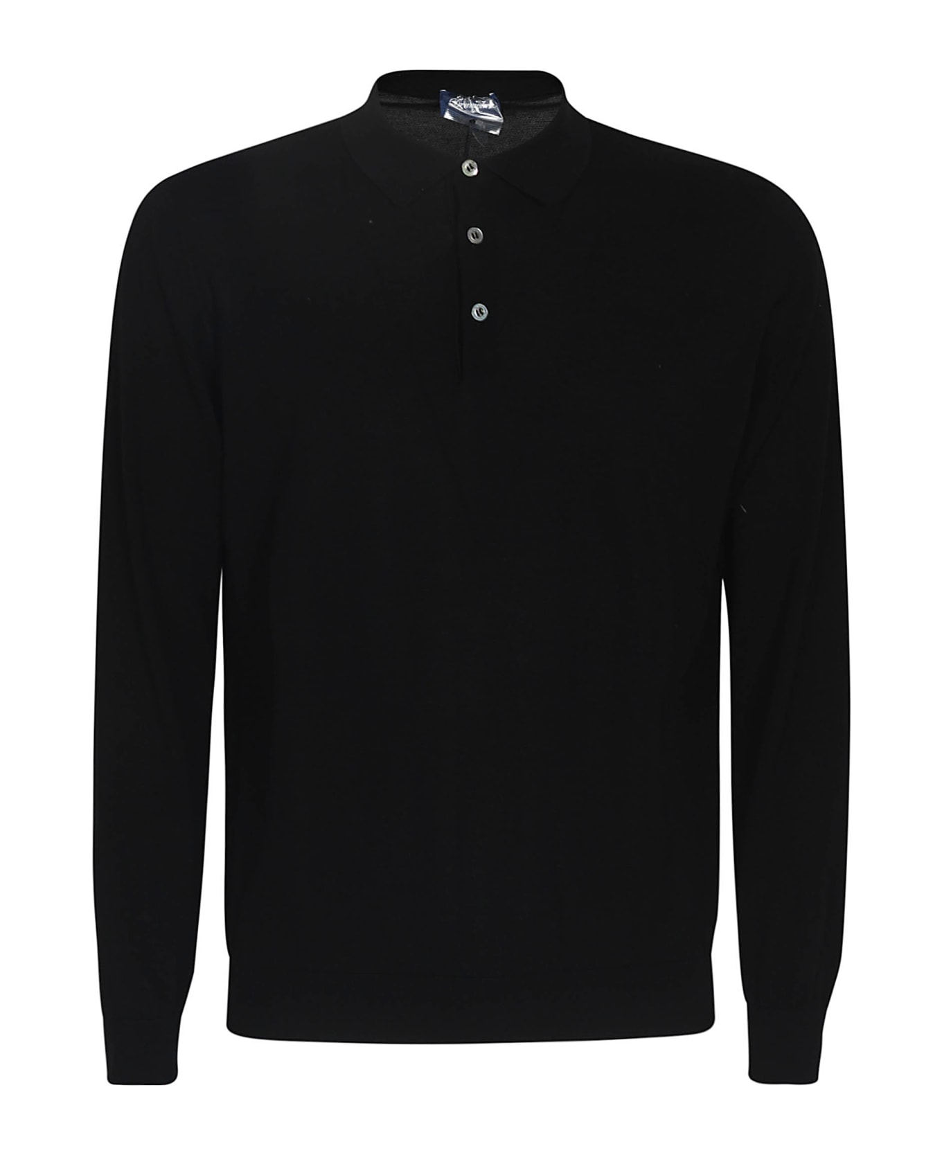 Drumohr Collared Sweatshirt - Black ポロシャツ