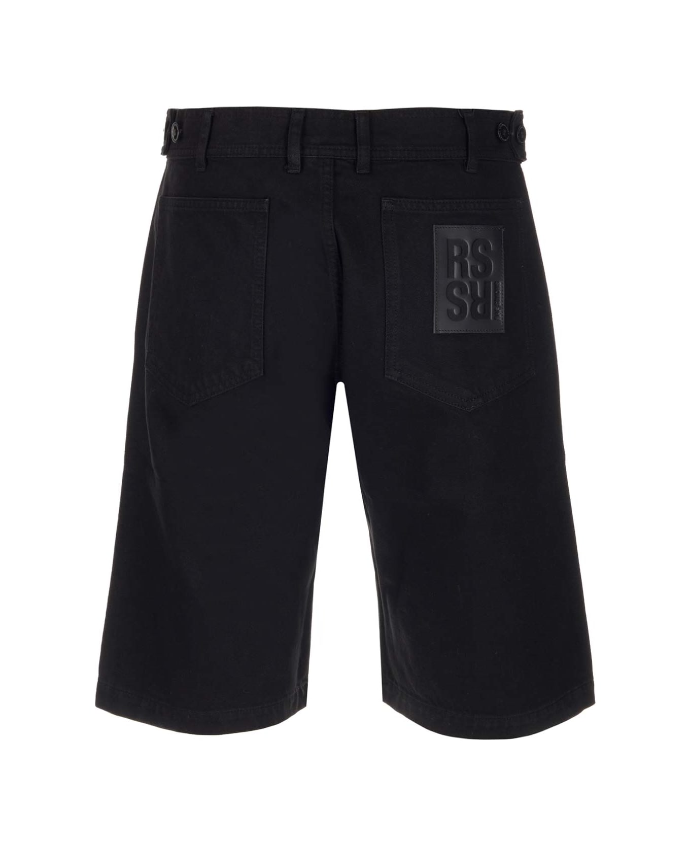 Raf Simons Black Bermuda Shorts With Application - Black ショートパンツ