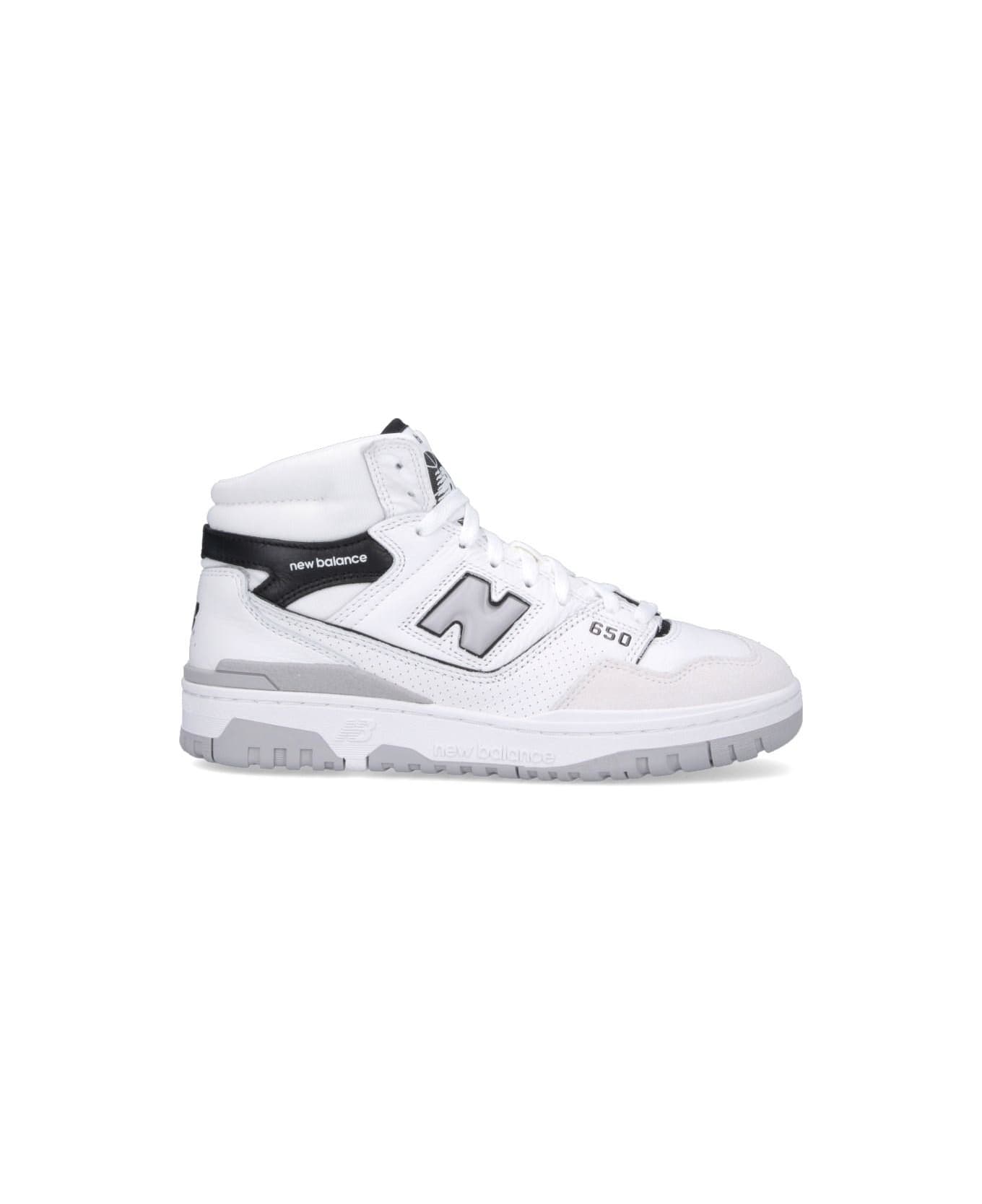 New Balance High '650' Sneakers - WHITE