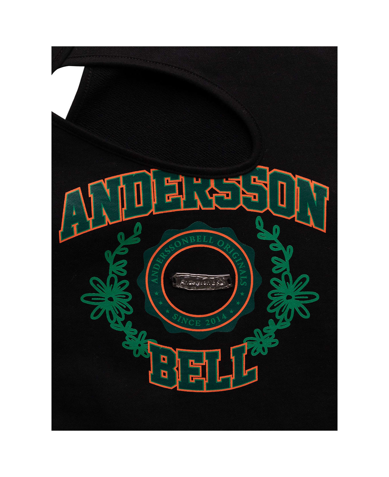 Andersson Bell Black Hoodie With Cut-out Detail And Logo On The Front In Cotton Woman - Black