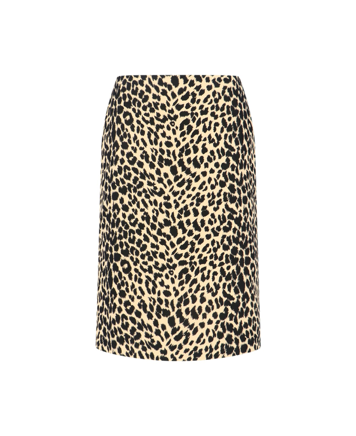 Aspesi Animal Print Midi Skirt - Brown