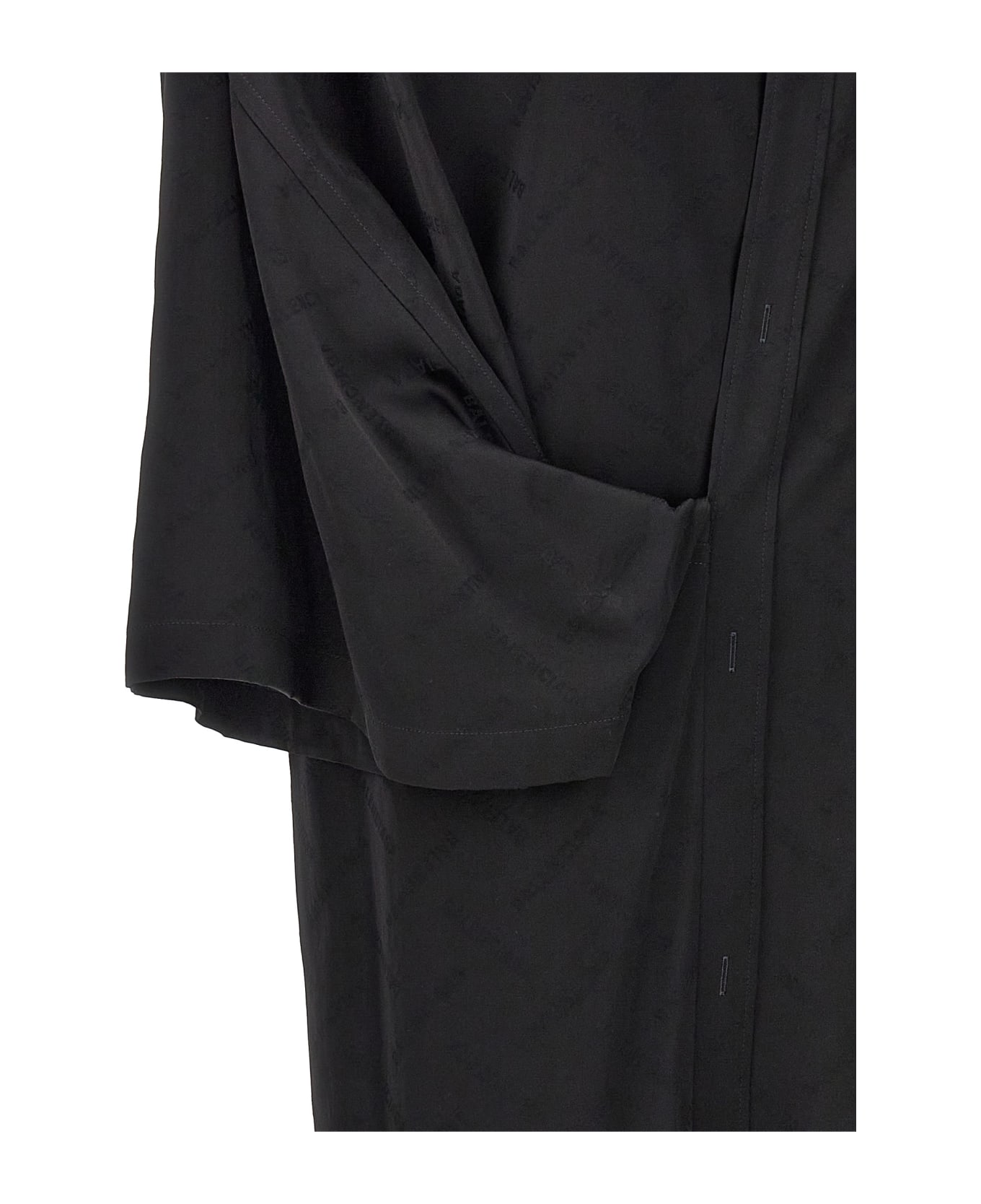 Balenciaga 'wrap Blouse' Dress - Black  