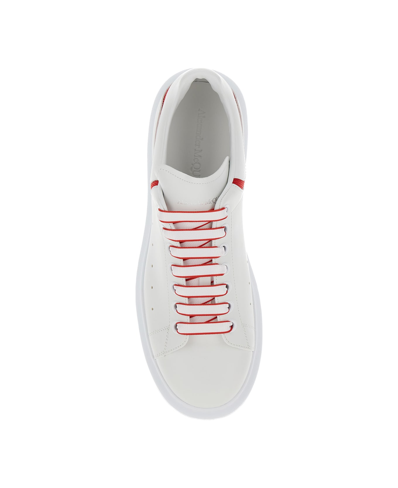 Alexander McQueen White Low-top Sneakers With Chunky Sole And Contrasting Heel Tab In Leather Man - White