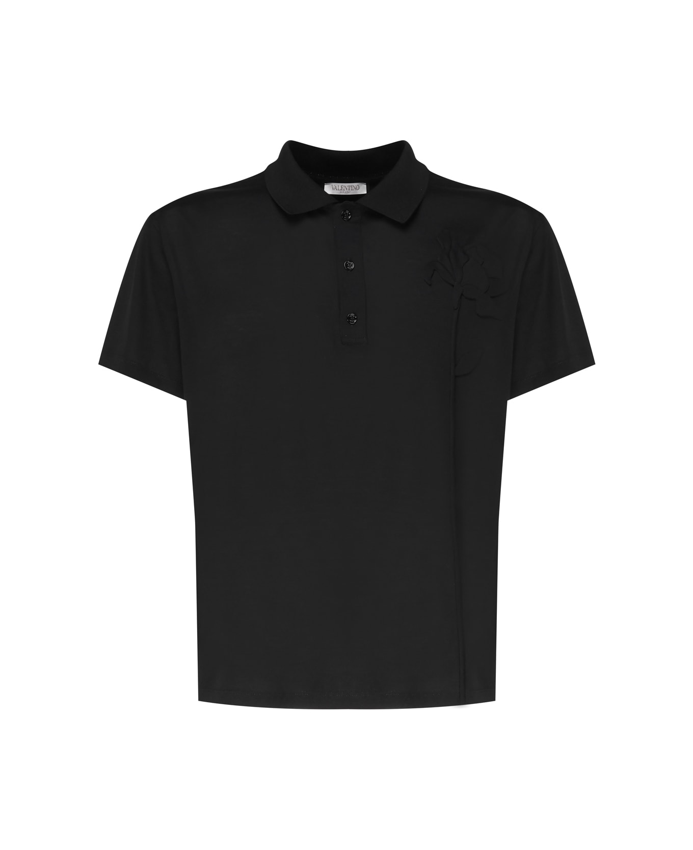 Valentino Garavani Polo Shirt With Embroidery - Black