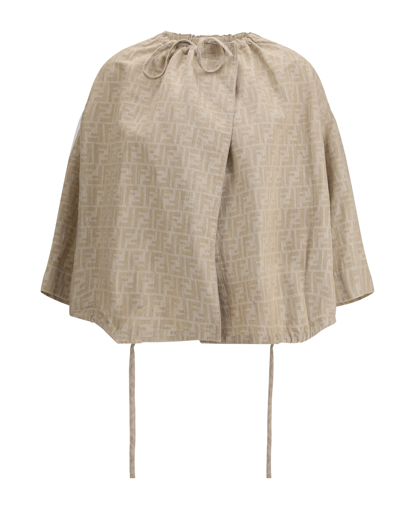 Fendi Oversize Chambray Jacket - Saz Raffia
