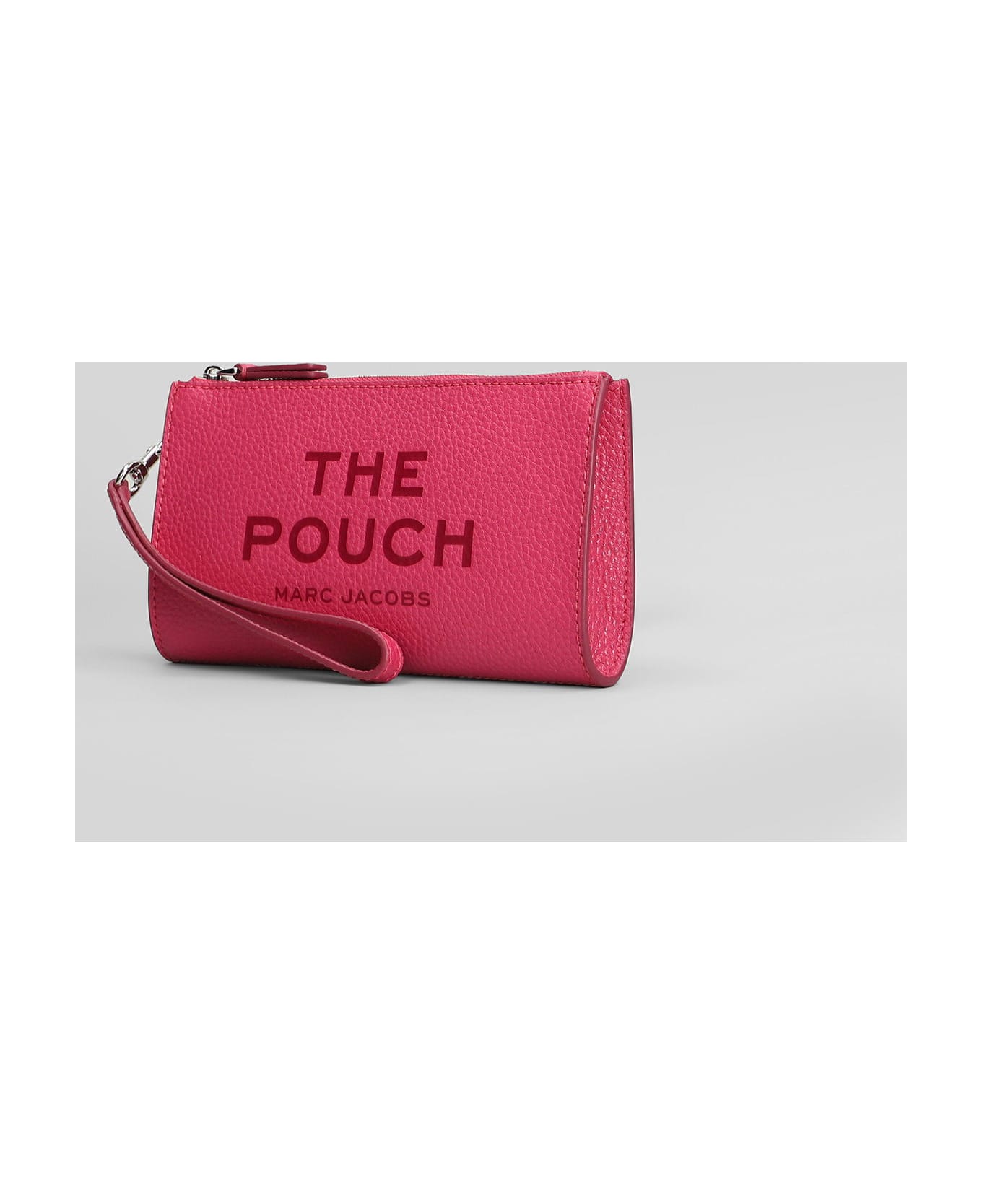 Marc Jacobs The Pouch Clutch In Fuxia Leather - fuxia