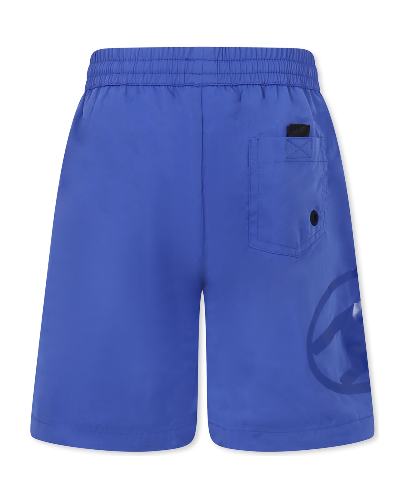 Diesel Blue Swim Shorts For Boy With Logo - Blue