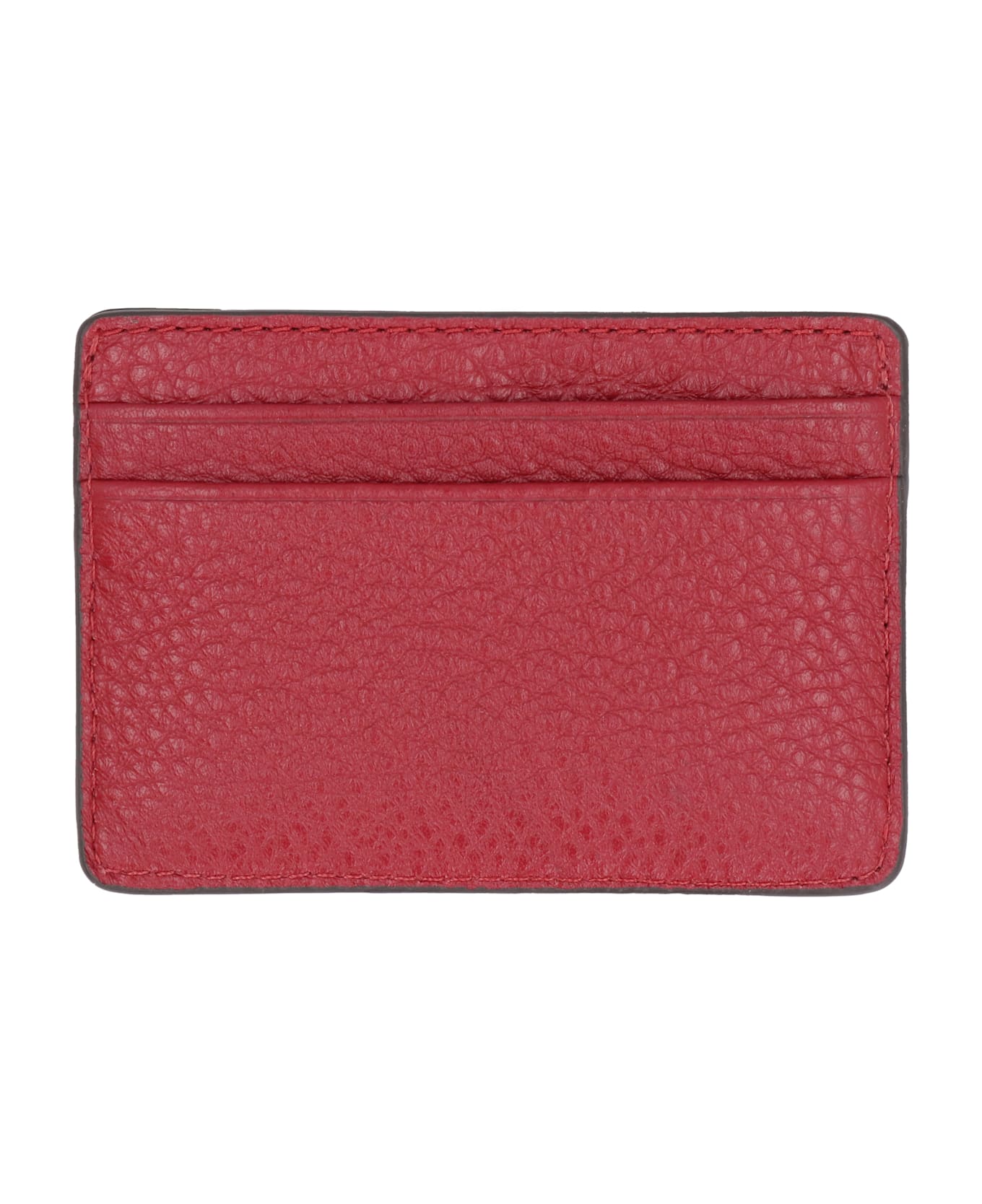 MICHAEL Michael Kors Logo Detail Leather Card Holder - Burgundy