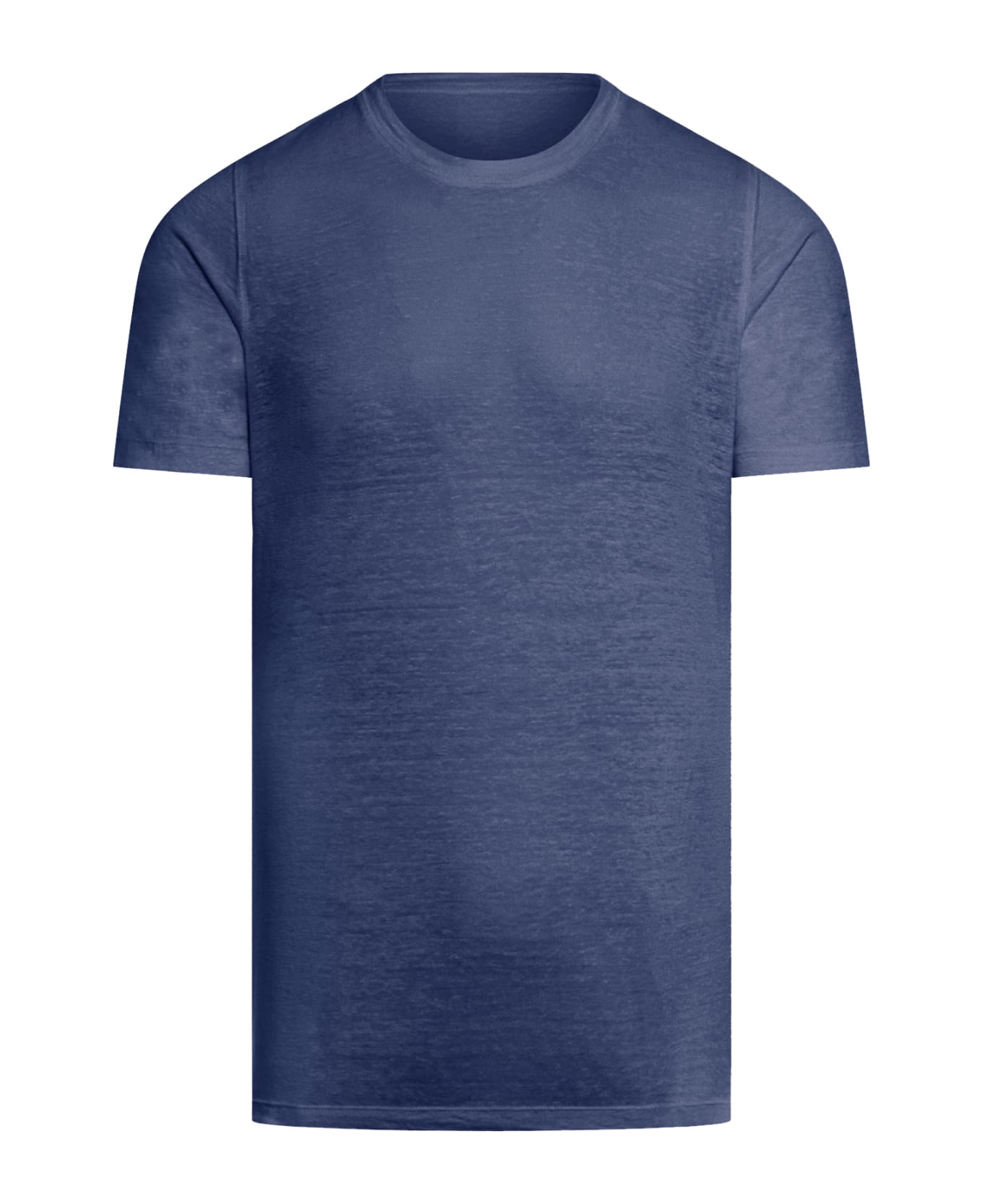 120% Lino Short Sleeve Men Tshirt - F Navy Blue