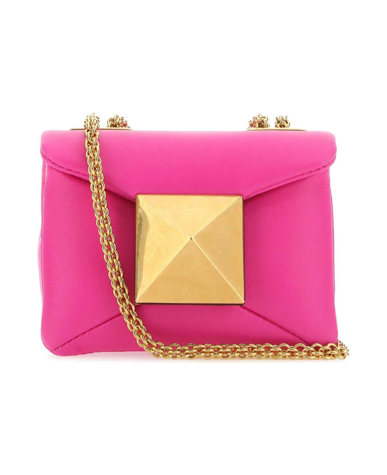 Valentino Garavani Pink Pp Nappa Leather Micro One Stud Handbag - UWT