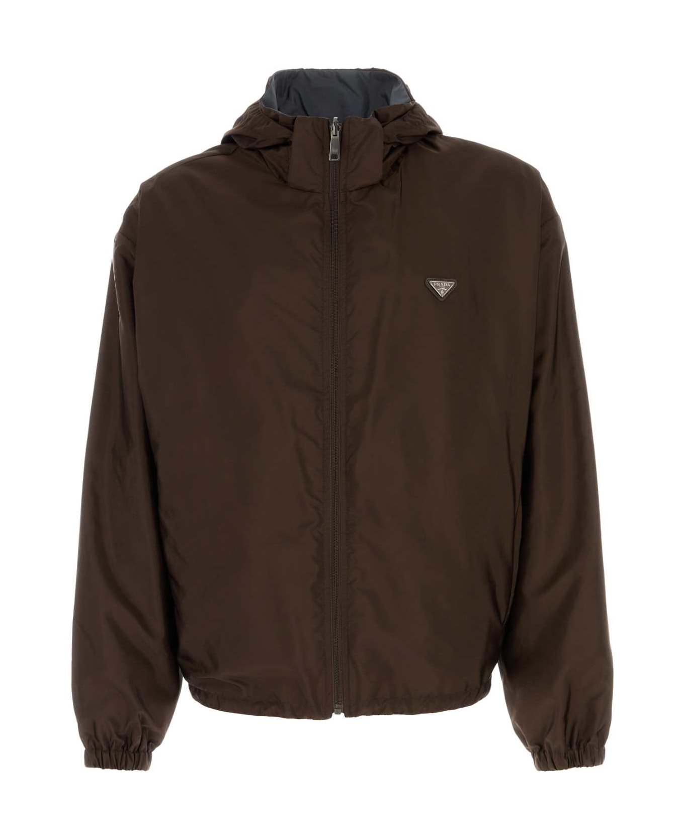 Prada Brown Re-nylon Reversibile Jacket - CACAO+FERRO