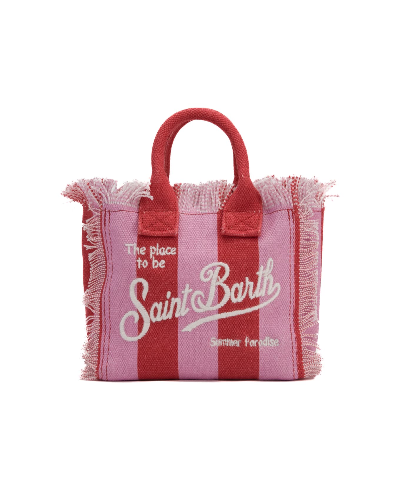 MC2 Saint Barth Vanity Mini Stripes Pop Bag - Rosso/rosa トートバッグ