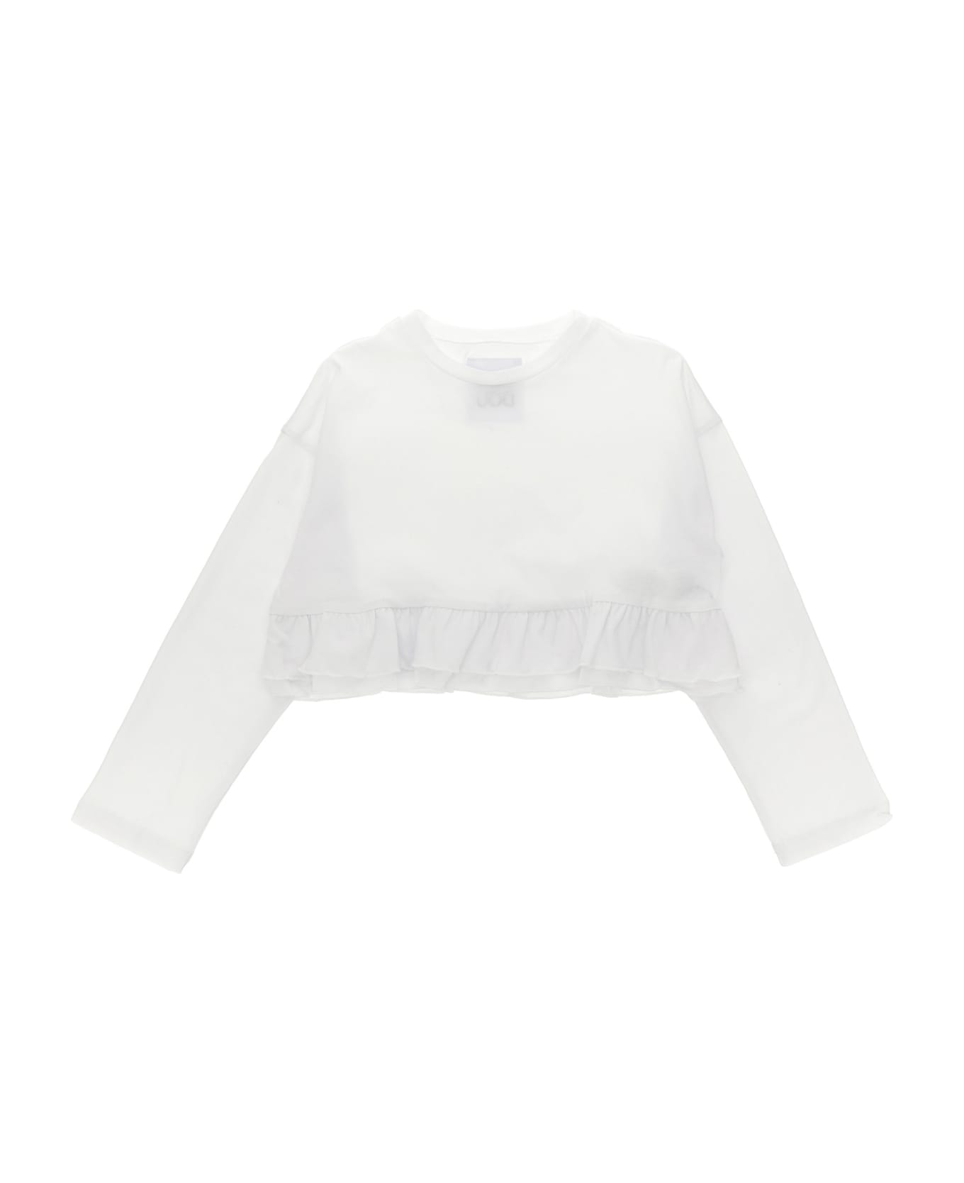 Douuod Flounced T-shirt - White Tシャツ＆ポロシャツ
