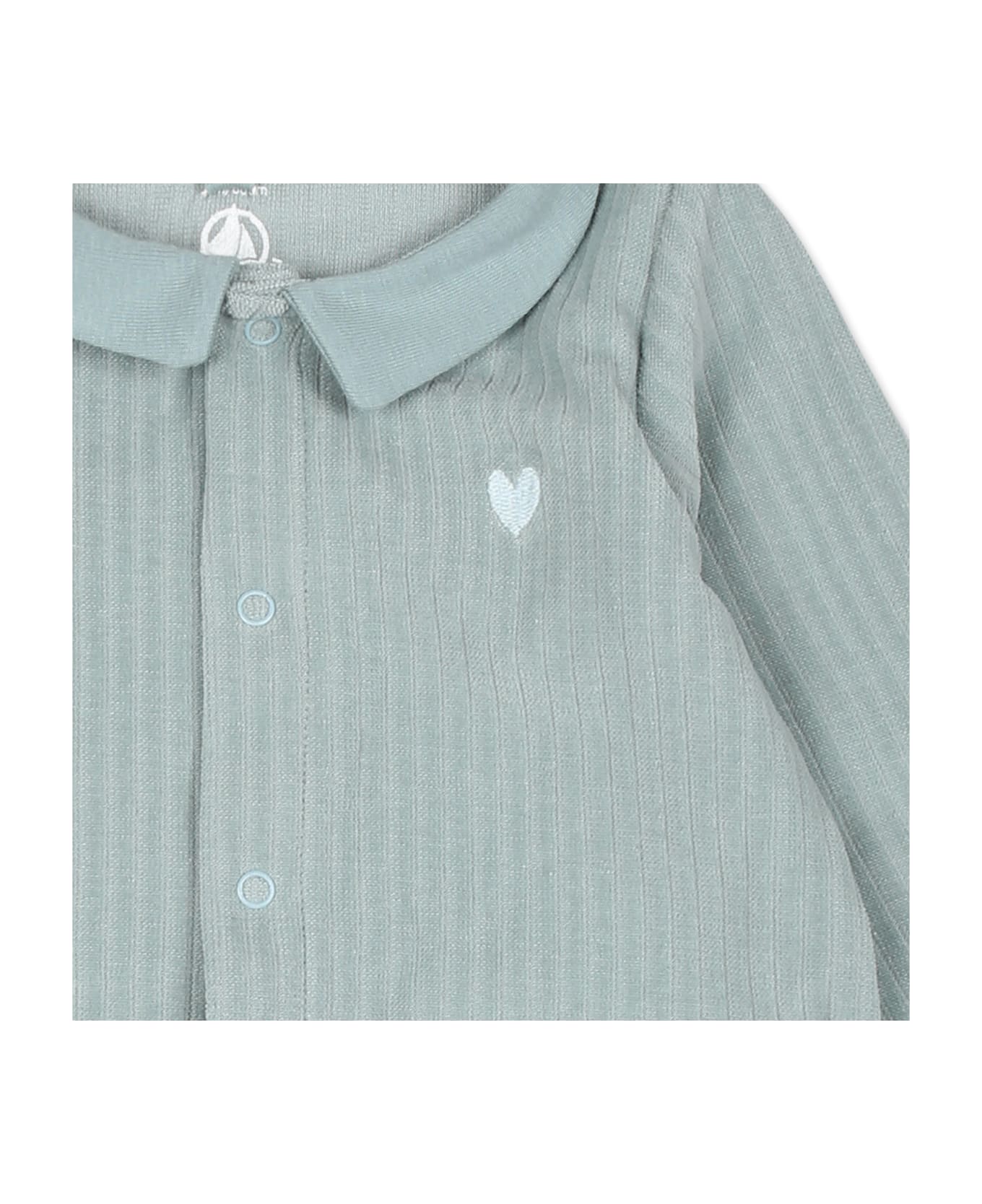 Petit Bateau Aqua Green Babygrow For Baby - Green