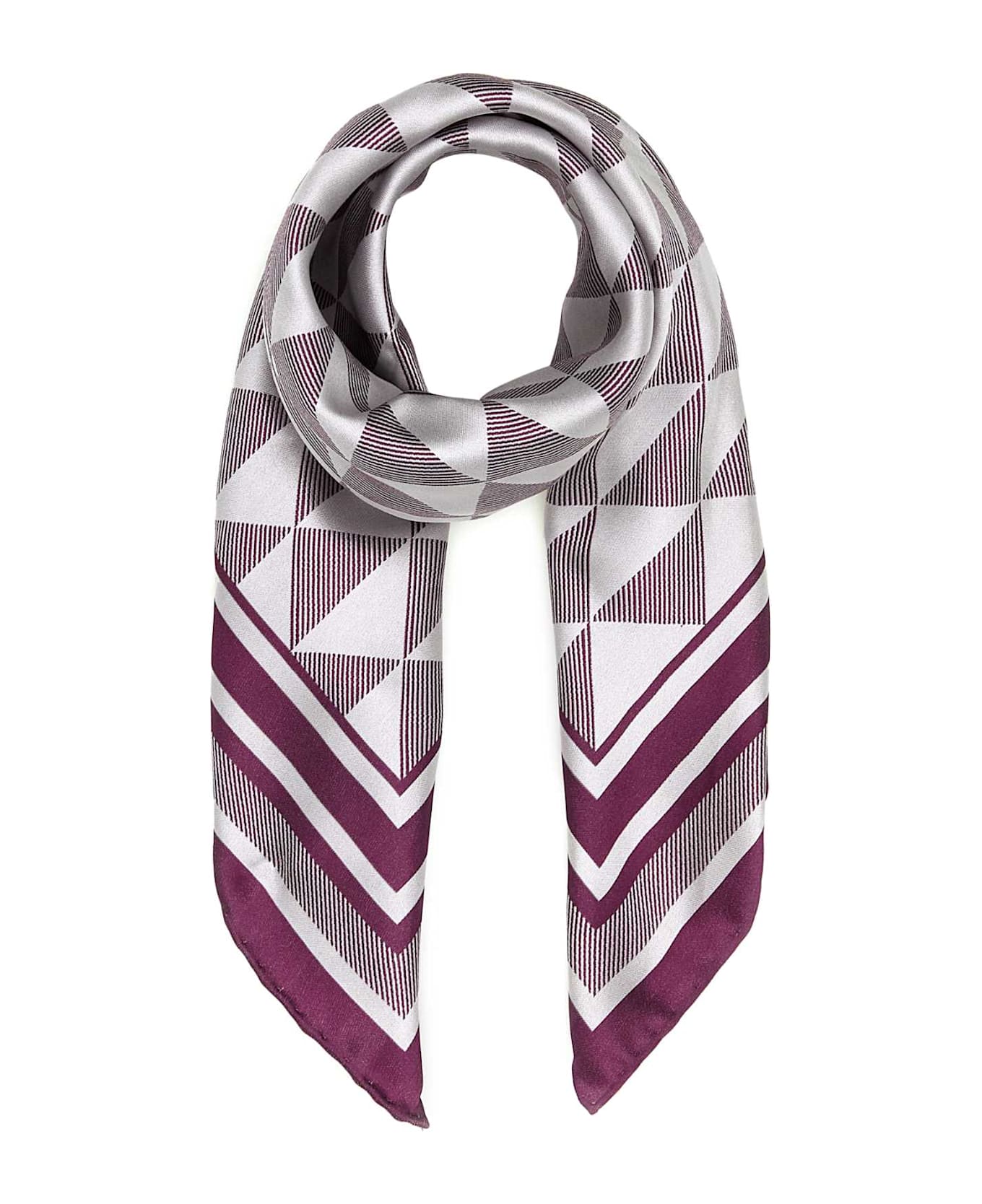 Prada Embroidered Twill Foulard - MALVA