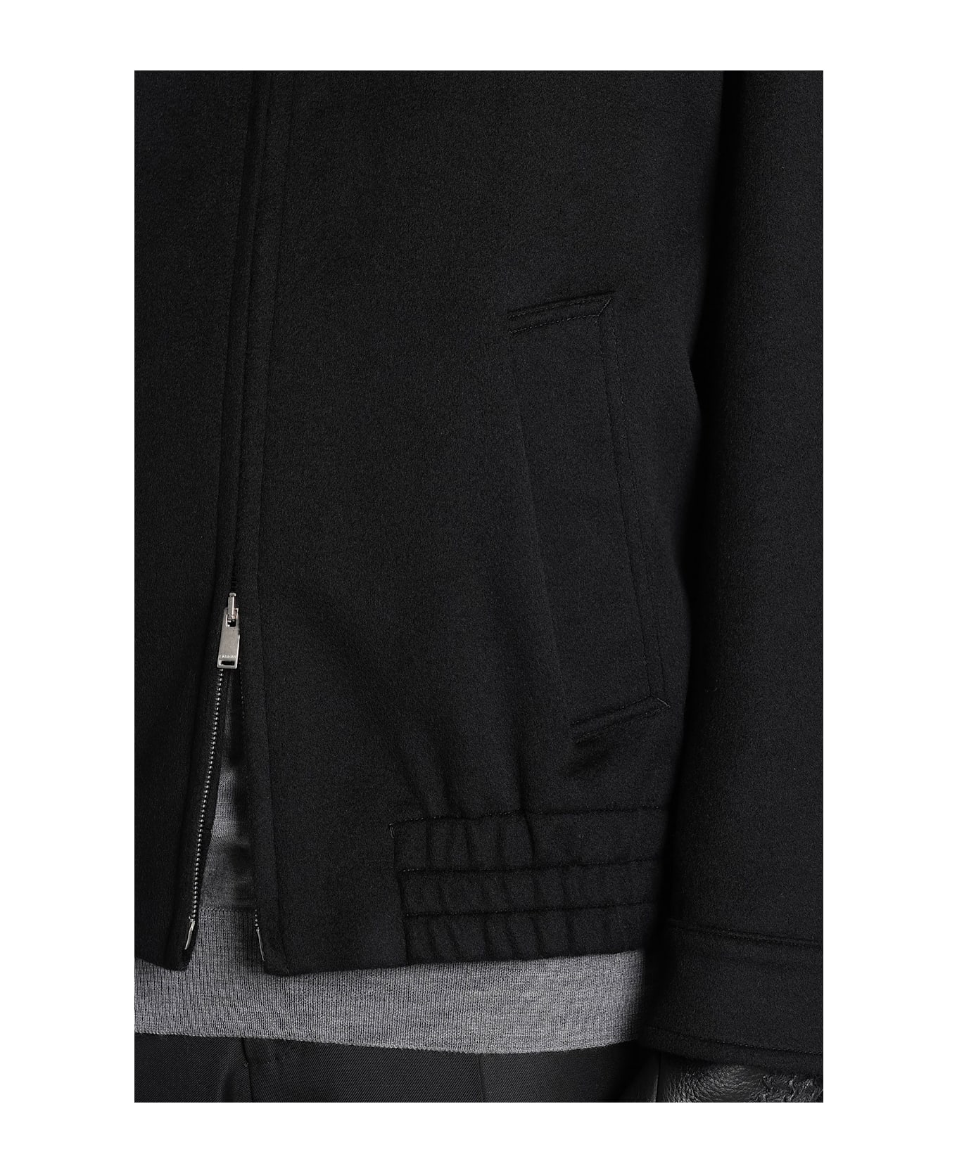 Lardini Casual Jacket In Black Cotton - black
