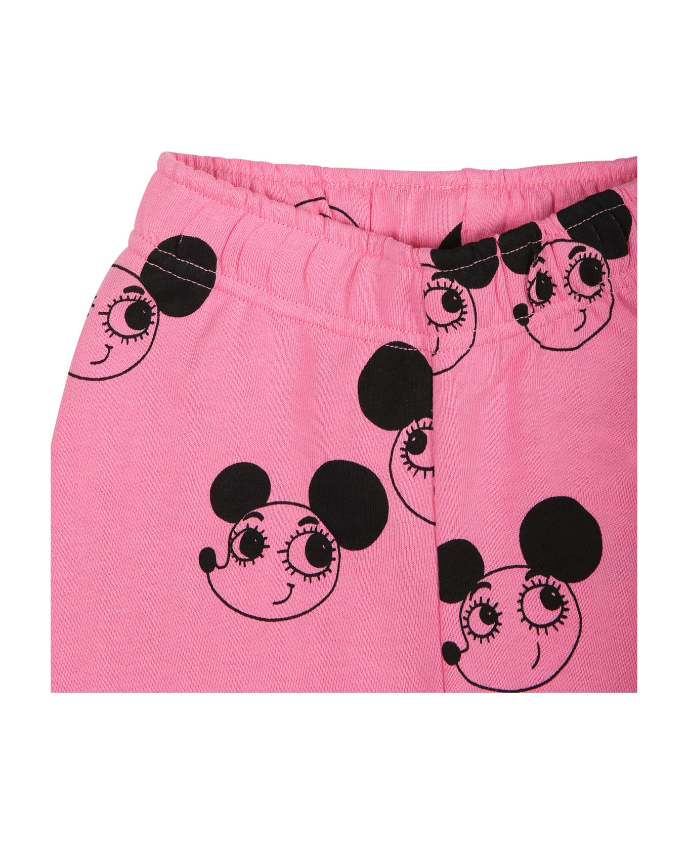 Mini Rodini Pink Trousers For Baby Girl With Mice - Pink ボトムス