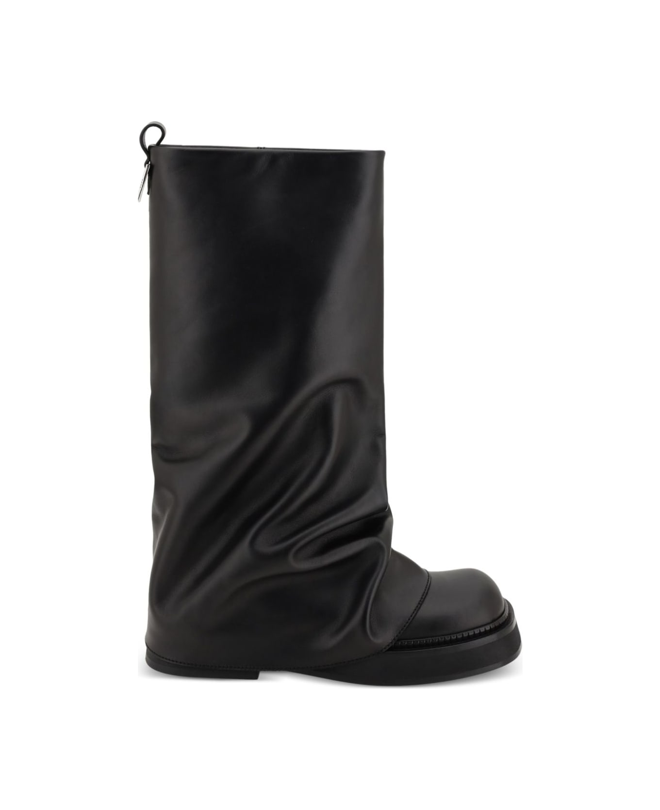 The Attico Robin Leather Boots - Black