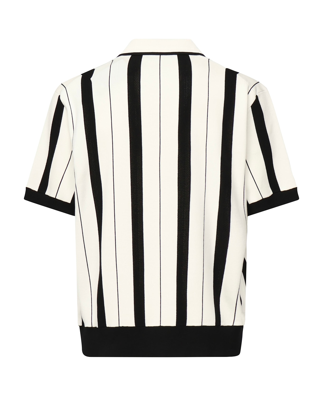 Dolce 
Gabbana Striped Polo With Logo - White