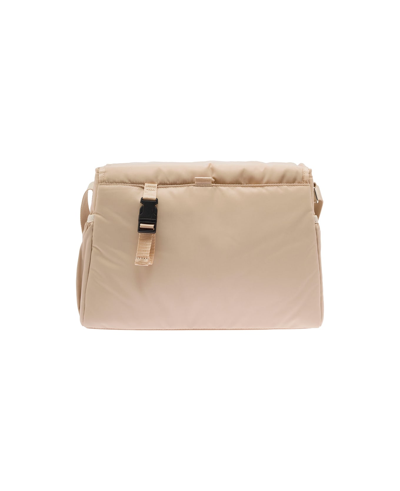Emporio Armani Crossbody Mummy Bag In Pink Nylon - Beige