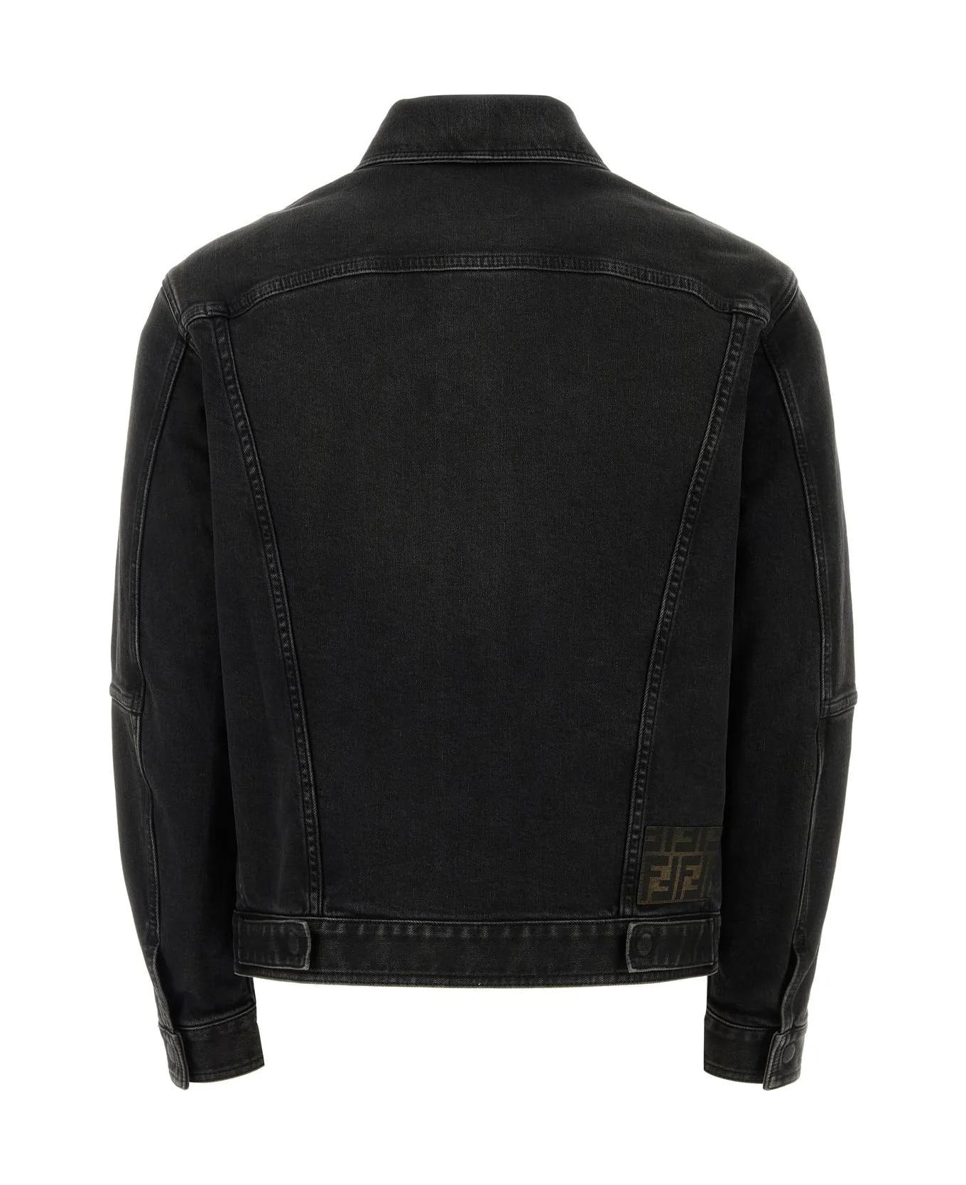 Fendi Black Stretch Denim Jacket - BLACK ジャケット
