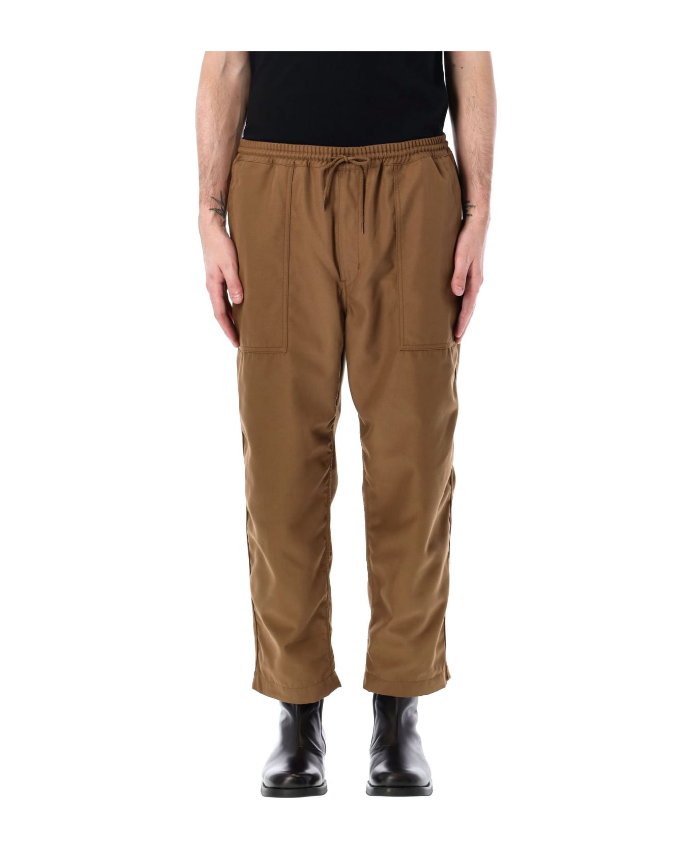 Comme des Garçons Homme Elasticated Waistband Chino Pants - BROWN