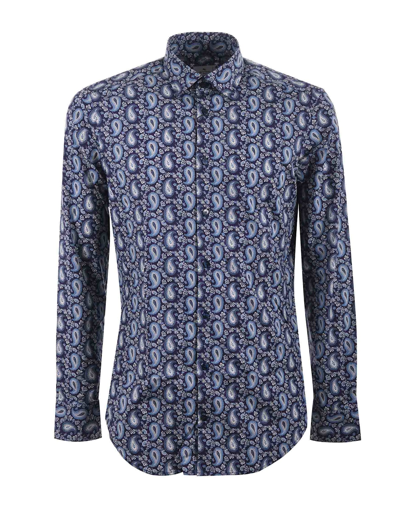 Etro Stretch Cotton Shirt - Blue