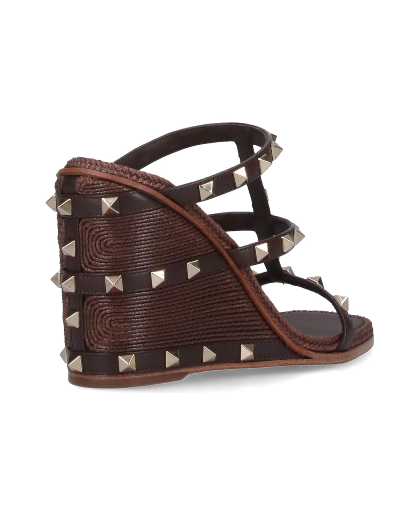 Valentino Garavani Wedges "rockstud 80" - Brown