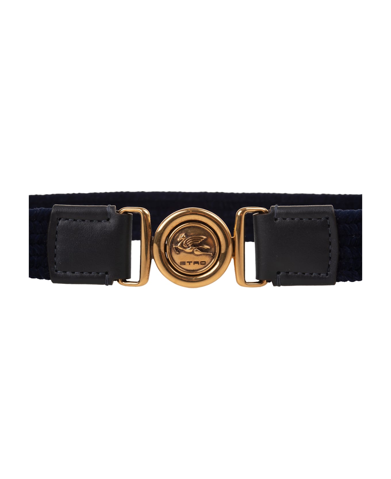 Etro Blue Pegaso Elasticised Belt - Blue