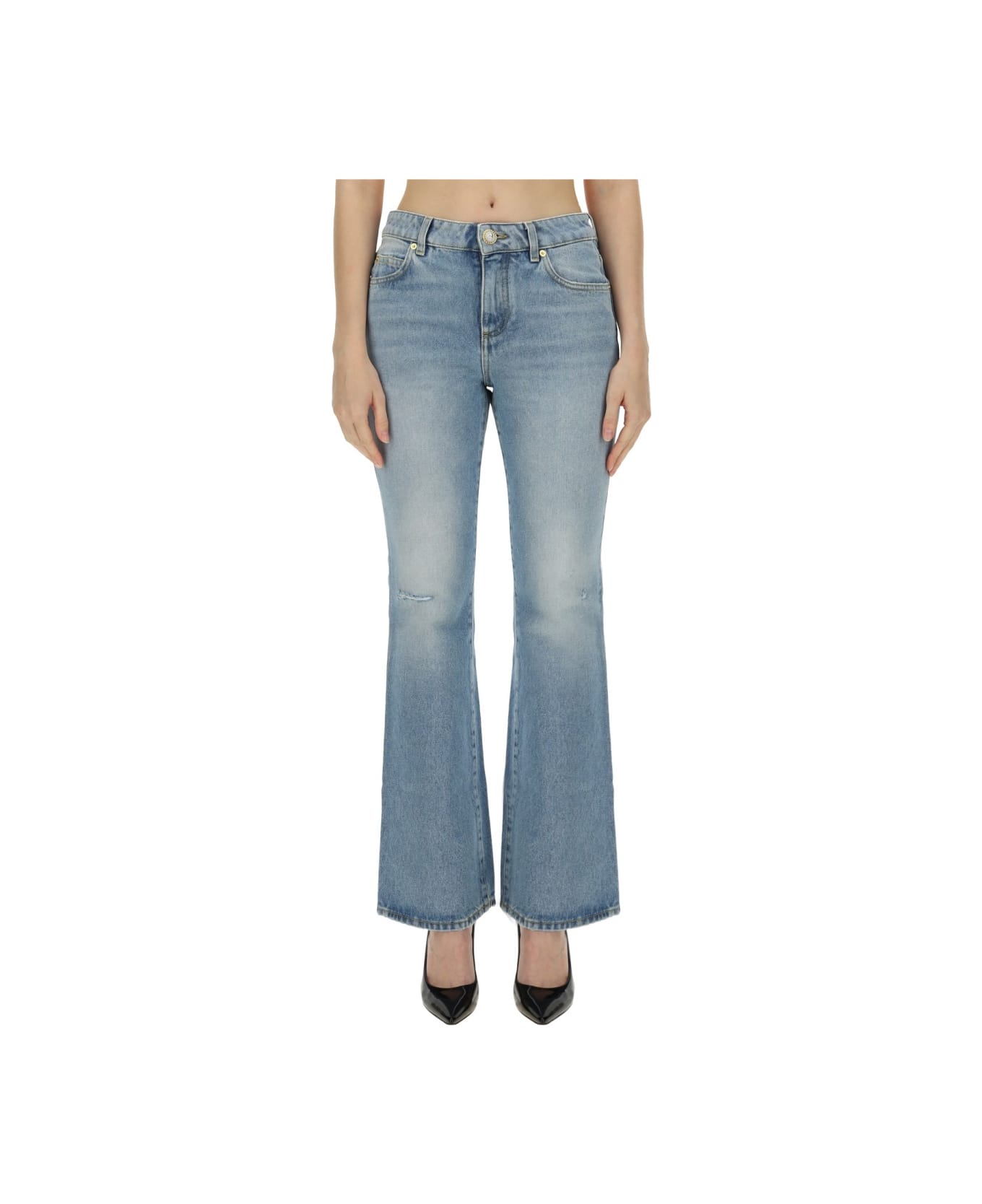 Balmain Flare Fit Jeans - BLEUJEANCLAIR