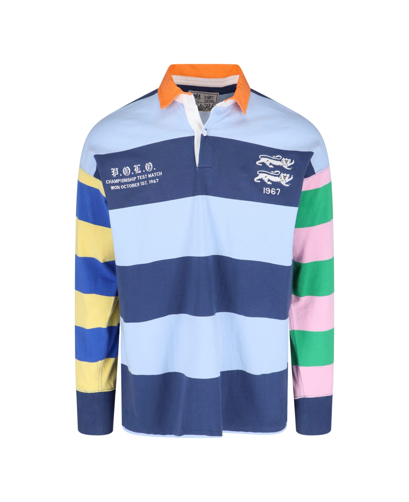 Polo Ralph Lauren Striped Rugby Jersey - Light Blue