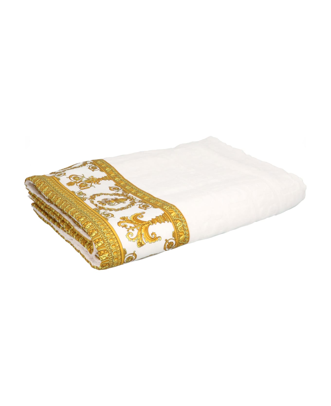 Versace 'barocco  Beach Towel - White