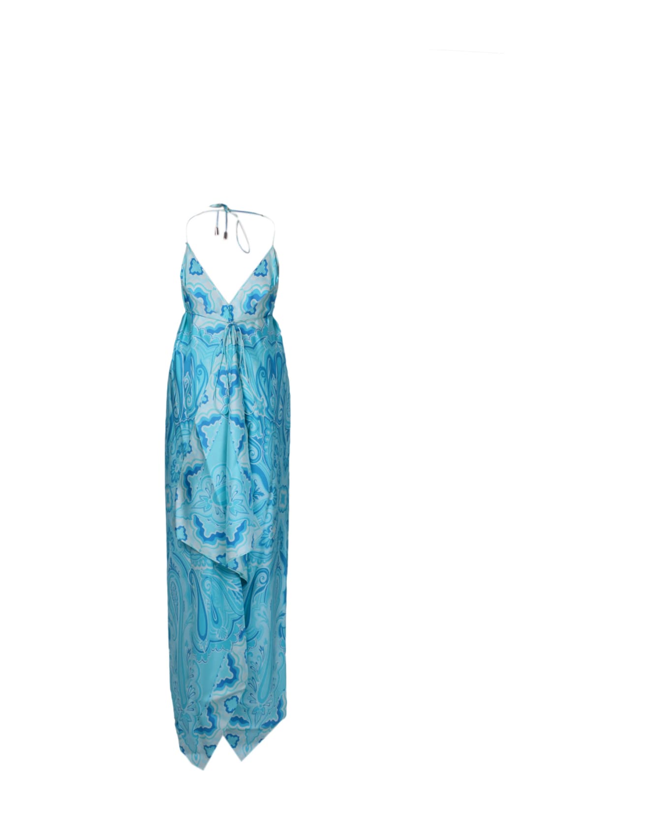 Etro Dress With Tonal Paisley Patterns - Light blue