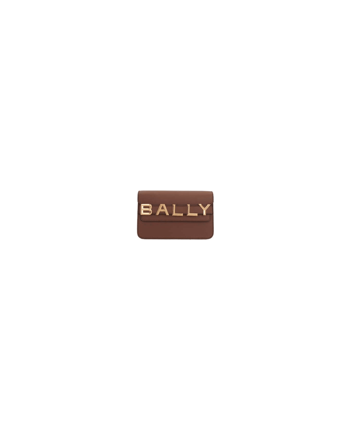 Bally Logo Plaque Crossbody Bag - Brown クラッチバッグ
