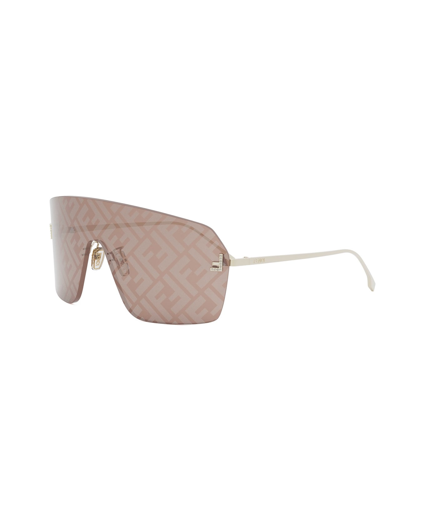 Fendi Eyewear Fendi Fe4121us Fendi First Crystal 32e Light Gold Sunglasses - Oro