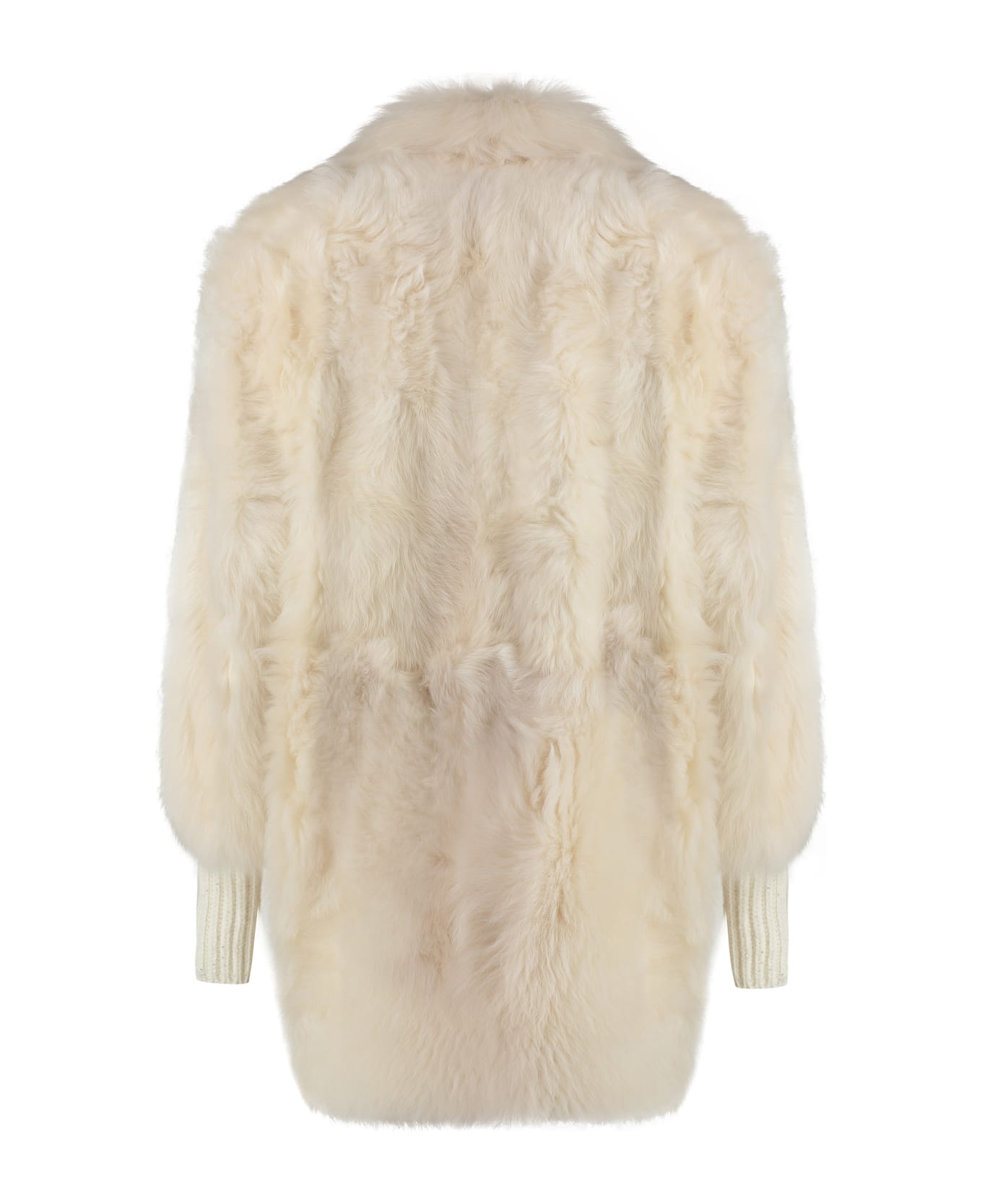 ジャケット FABIANA FILIPPI Women Outer PLD223F588H811 25 Beige Fabiana Filippi - Shearling overcoat Ivory - The Corner