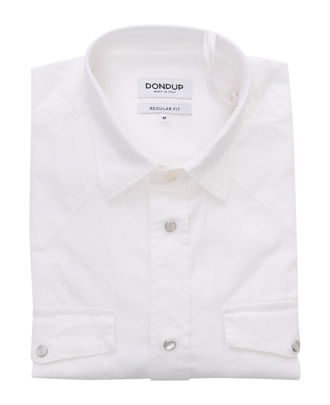 Dondup White Shirt With Pocket - Bianco