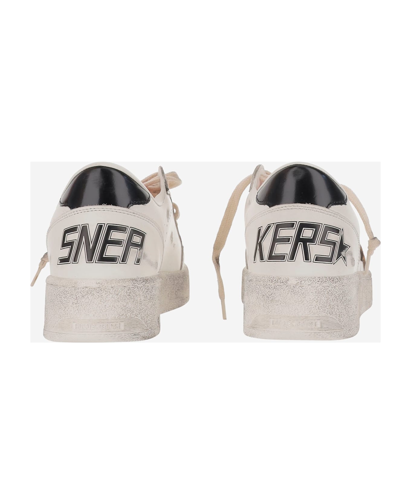 Golden Goose Ball Star Sneakers - WHITE/BEIGE BROWN BLACK LEO/BL