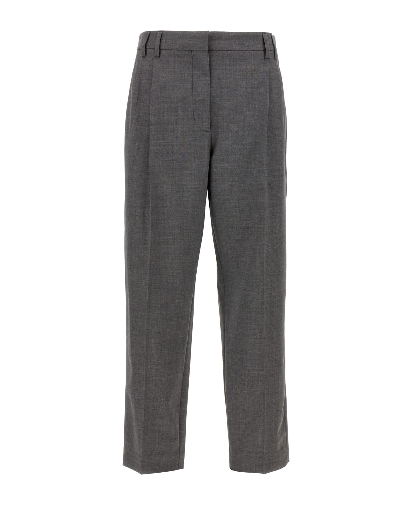 Brunello Cucinelli Pin Tuck Trousers - Gray