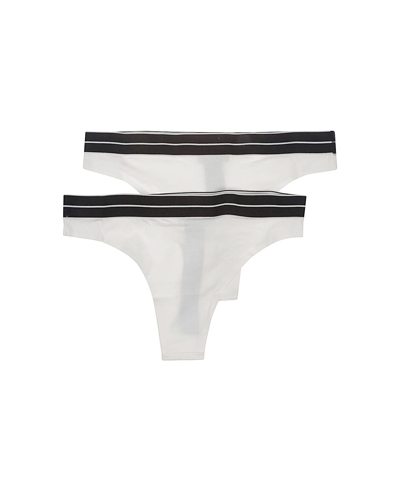 Emporio Armani Logo Briefs - 2 Pack - White