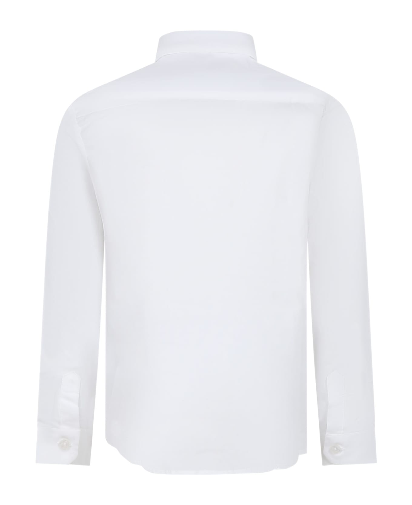 MSGM White Shirt For Boy With Logo And Writing - White