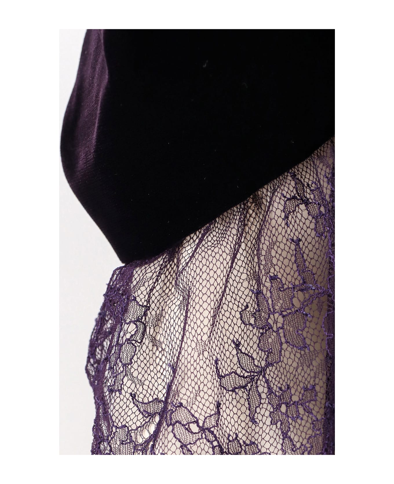 Alexander McQueen Velvet Dress With Silk Lining - VIOLET