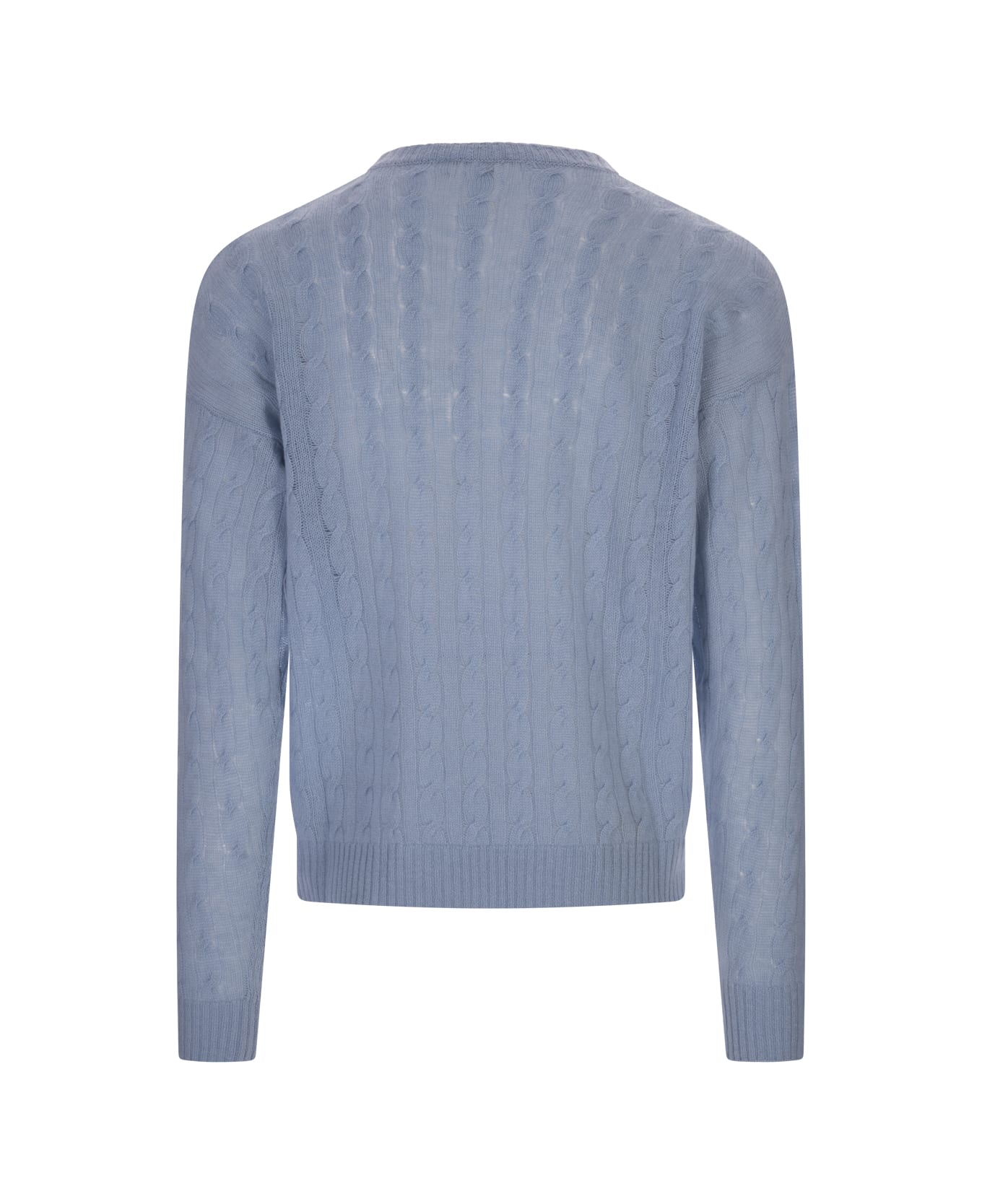Etro Light Blue Braided Cashmere Sweater - C ニットウェア