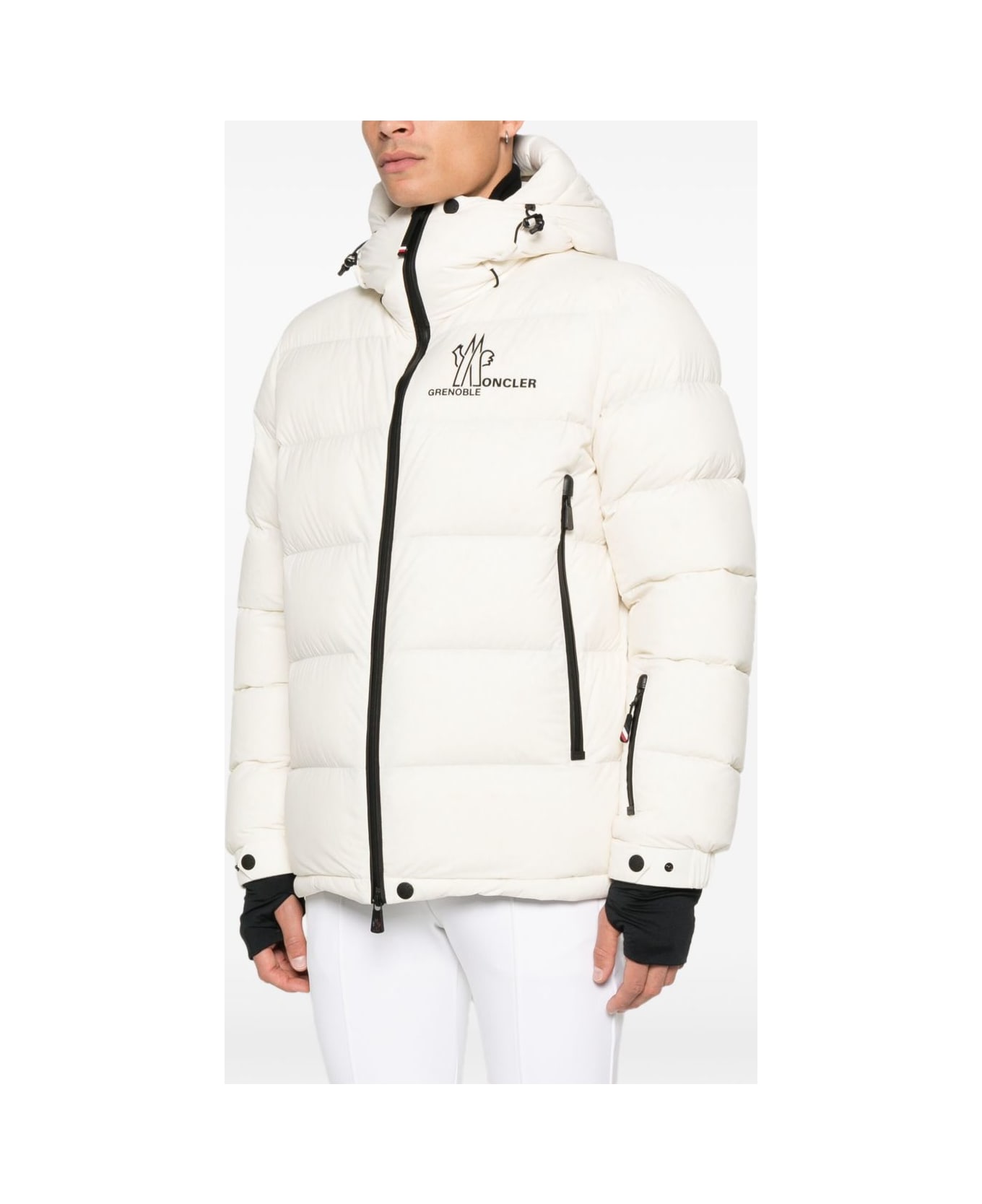 Moncler Grenoble Hooded Zip-fastening Jacket - White