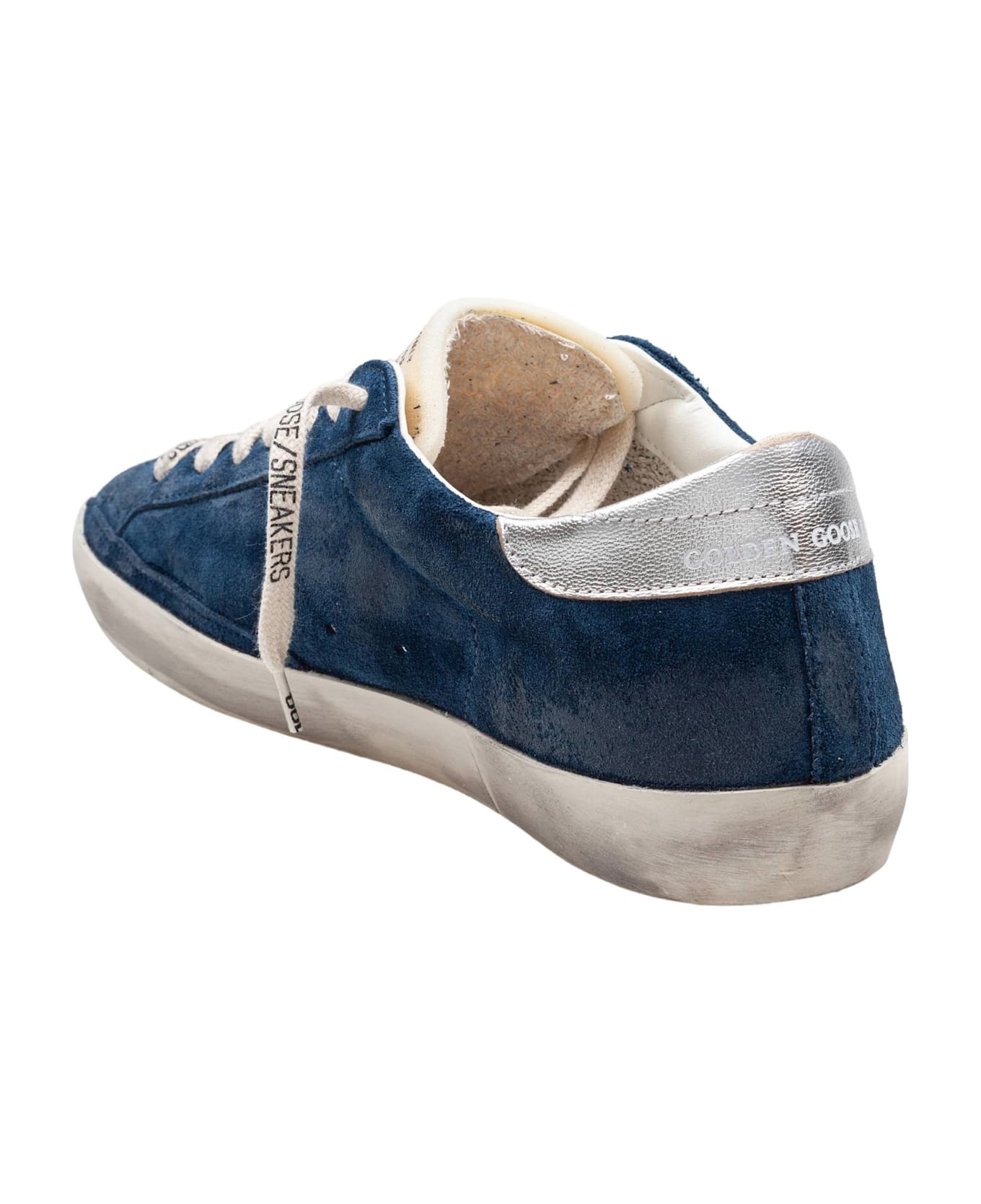 Golden Goose Super Star Suede Sneakers, Blue - Blue