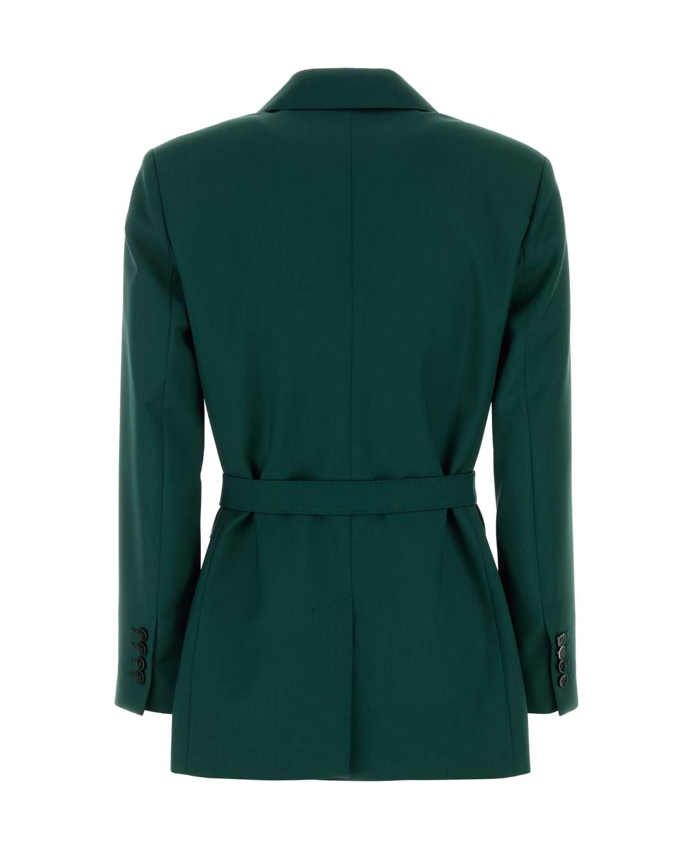 Max Mara Dark Green Wool Talento Blazer - VERDE SCURO
