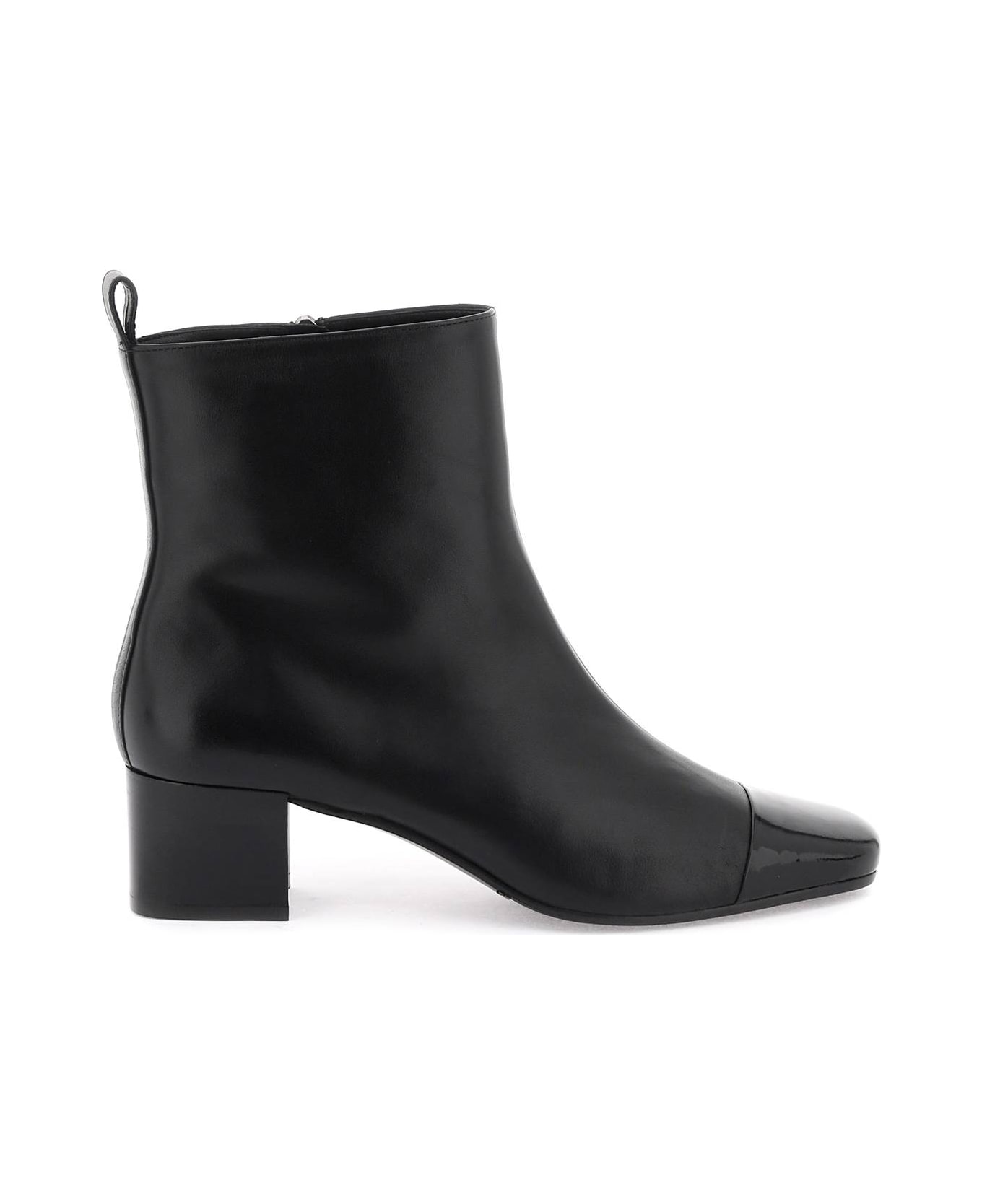 Carel Leather Ankle Boots - BLACK (Black)
