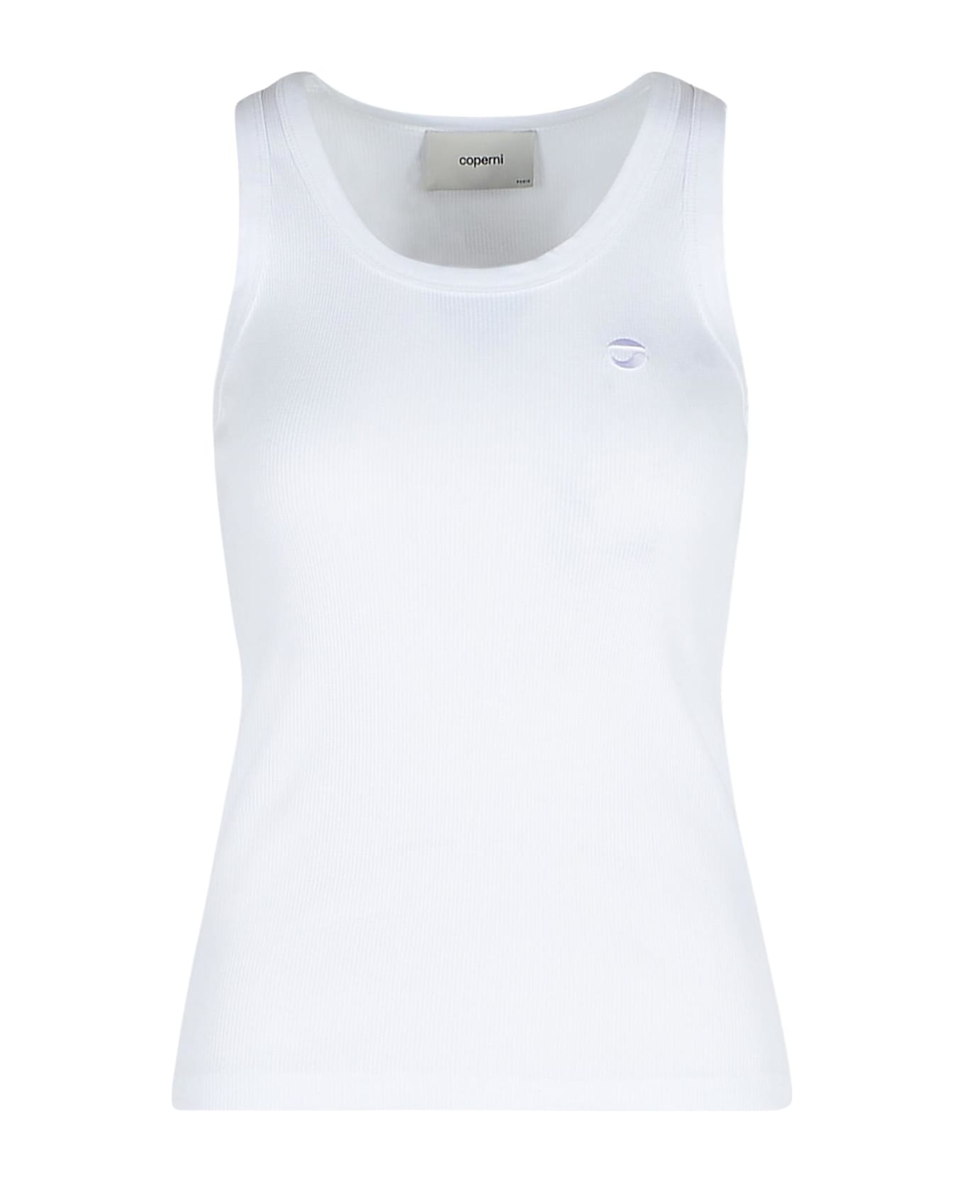 Coperni White Cotton Tank Top - White