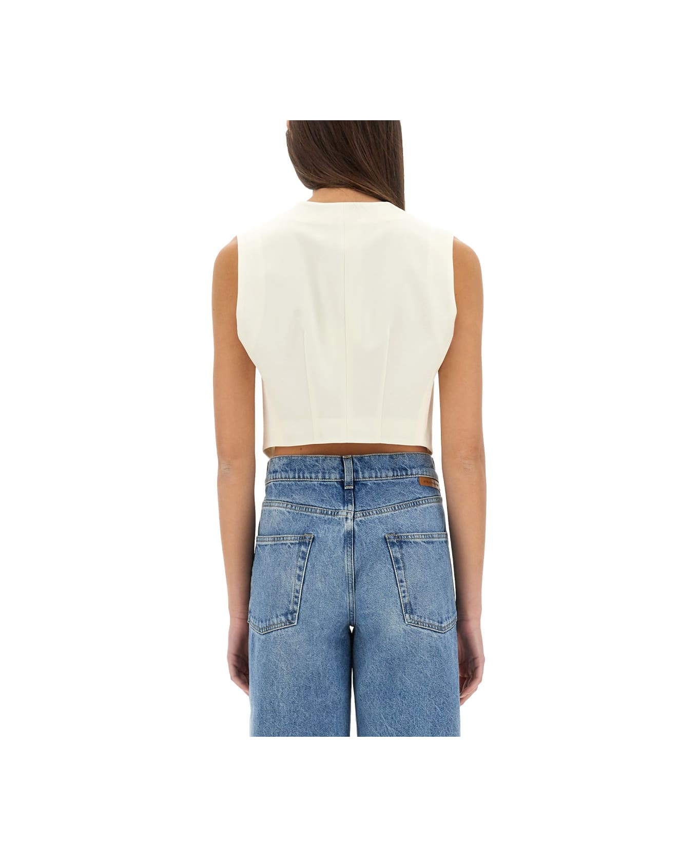 Stella McCartney Wool Tailoring Short Vest - IVORY